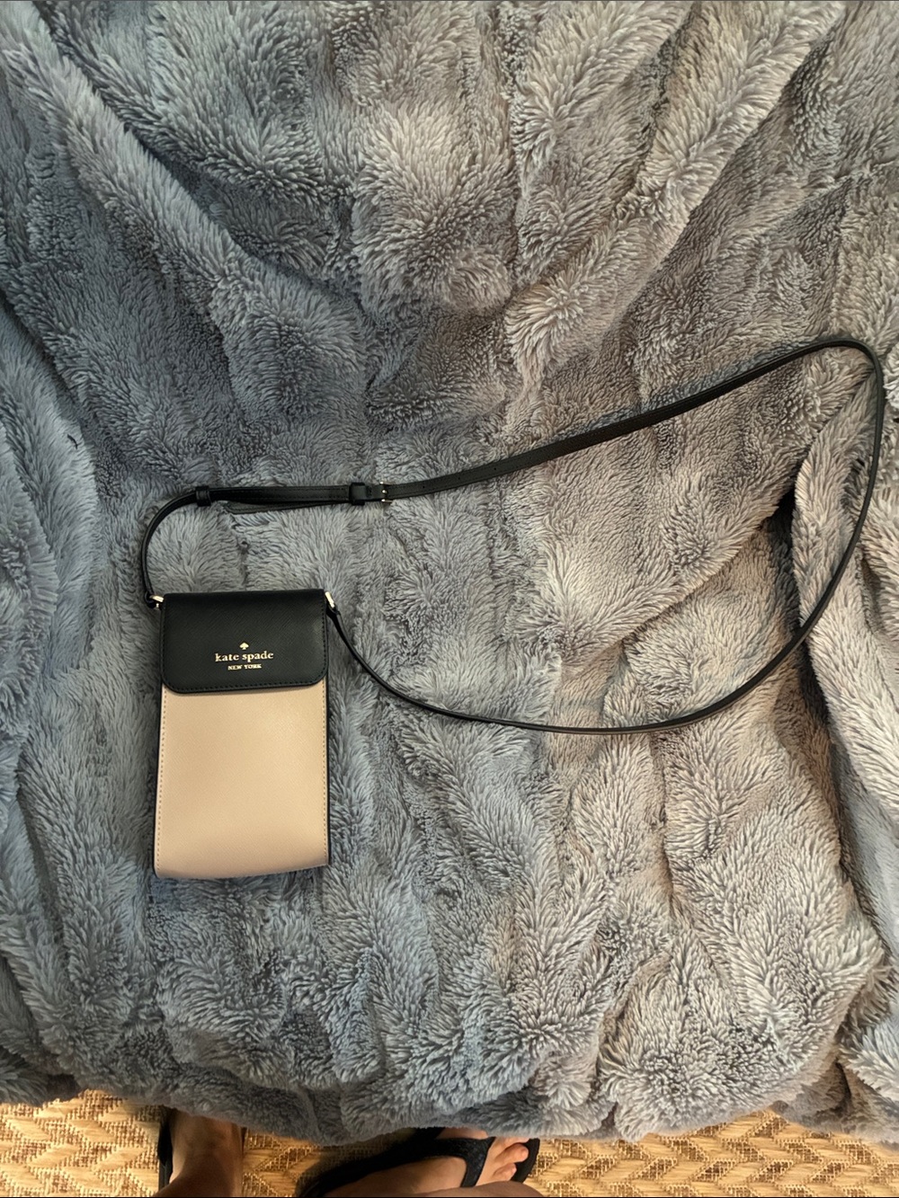 kate spade Two-Tone Black and Beige Crossbody Phone Case